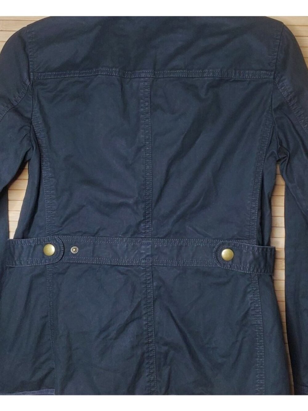 J.Crew Women's Relaxed Boyfriend Field Jacket Waxed Cotton Utility Brown XS - Picture 4 of 5